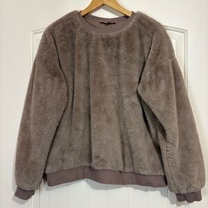 Philosophy Sable Brown Faux Fur‎ Sweater Size XL Women TransitionWinter Cozycore